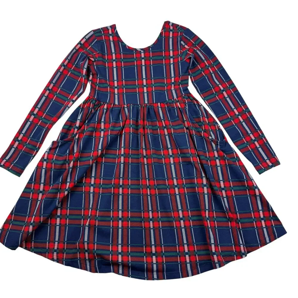 Hanna Andersson Plaid Pocket Skater Dress